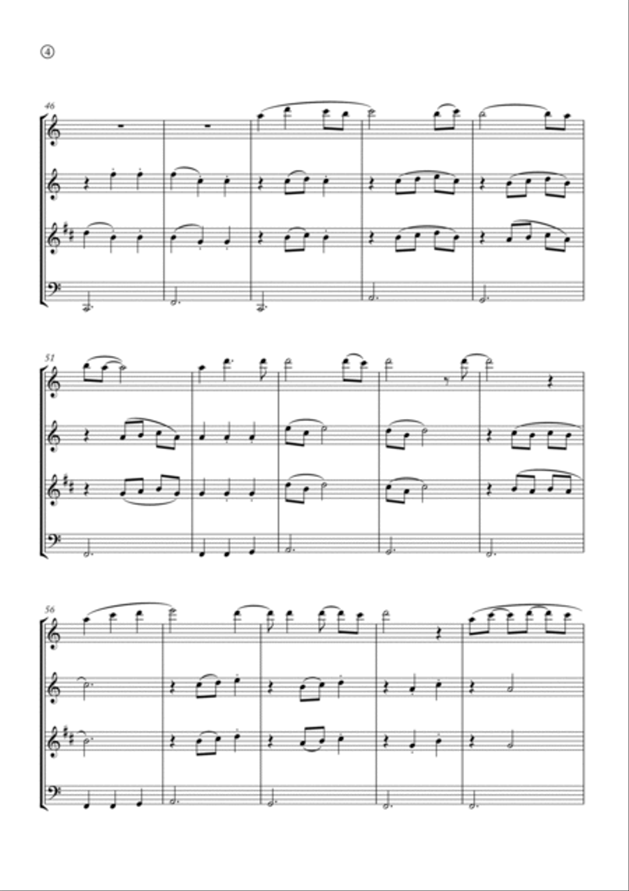 Je Te Laisserai Des Mots Woodwind Quartet scores gallery preview page 4