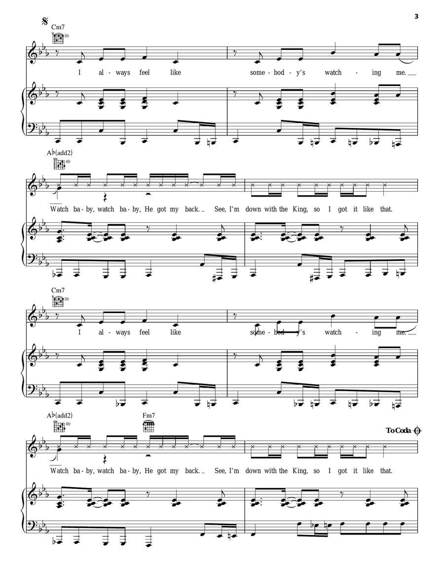 Somebody's Watching Somebody's Watching Acoustic Guitar scores gallery preview page 3