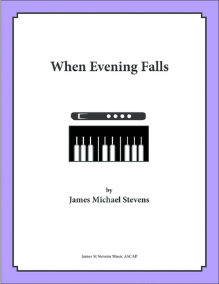 Book cover for When Evening Falls - Flute & Piano