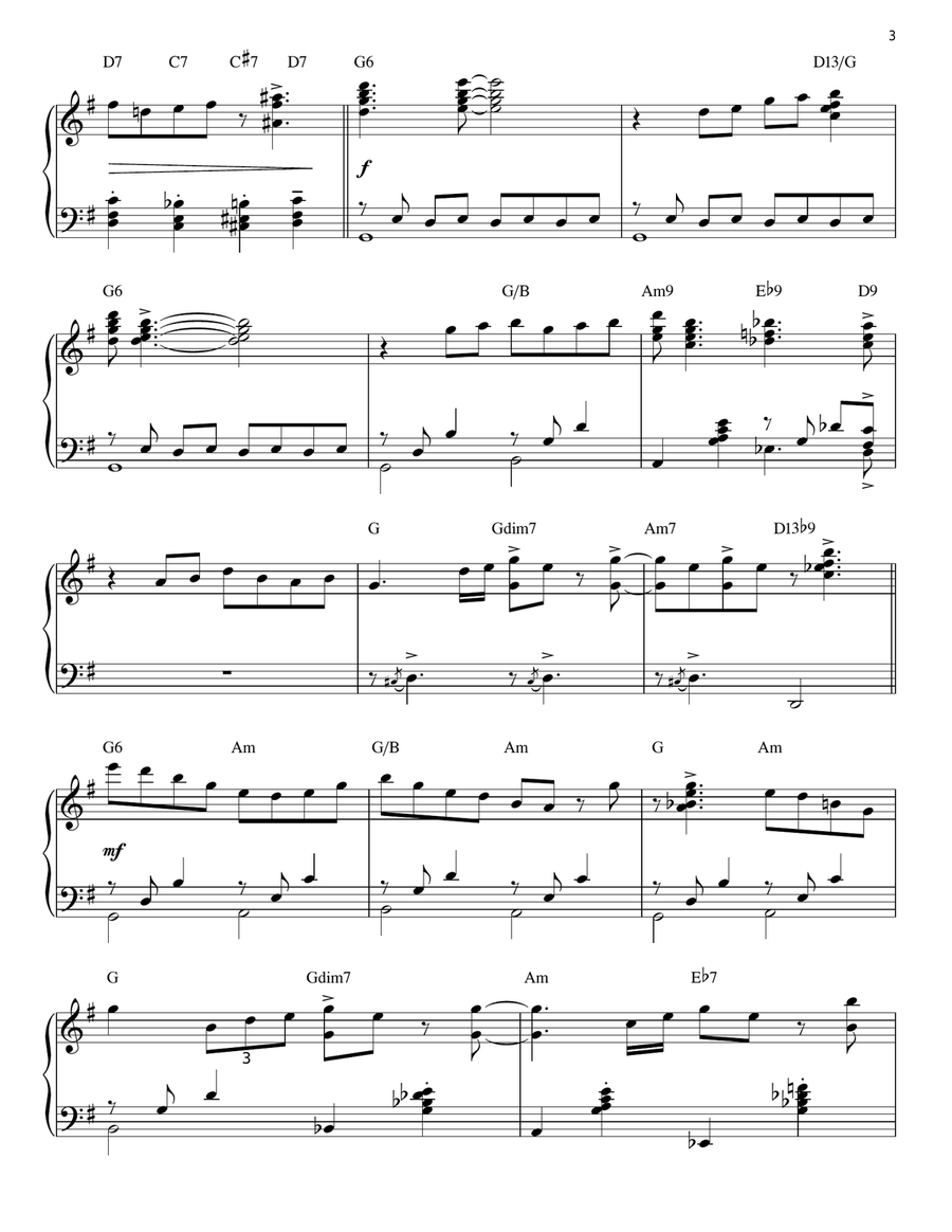 Dinah [Stride version] (arr. Brent Edstrom) Piano Solo scores gallery preview page 3