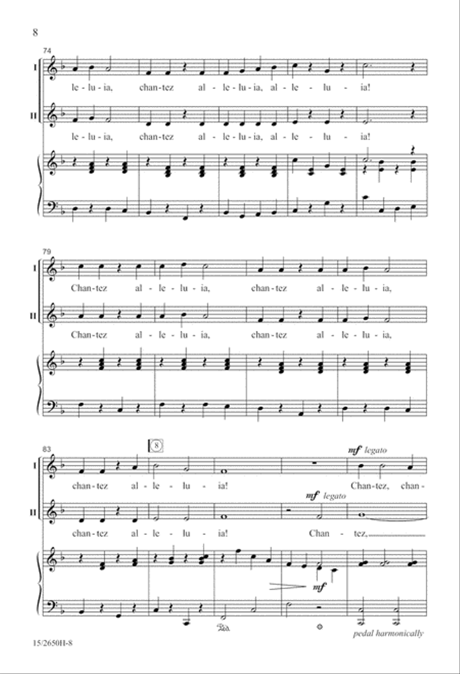 Chantez Alleluia! Chantez Alleluia! 2-Part scores gallery preview page 8