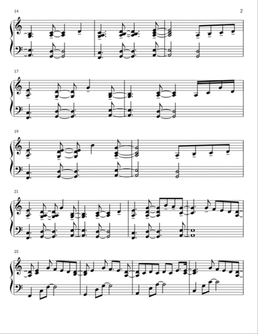 Fly Up (Concert Ver) Piano Solo scores gallery preview page 2