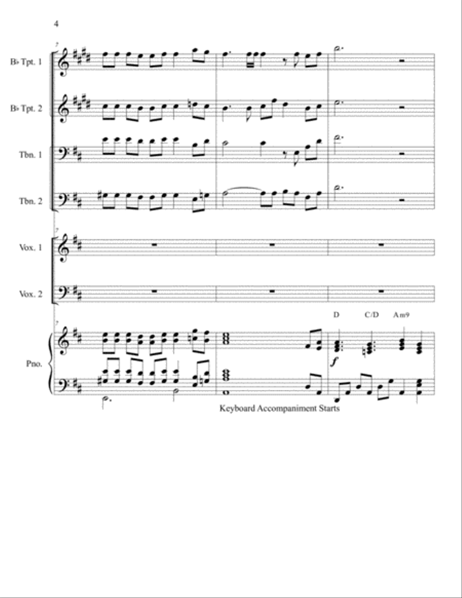 Christ is Risen (Choral Introit) Includes BRASS 4-Part scores gallery preview page 4
