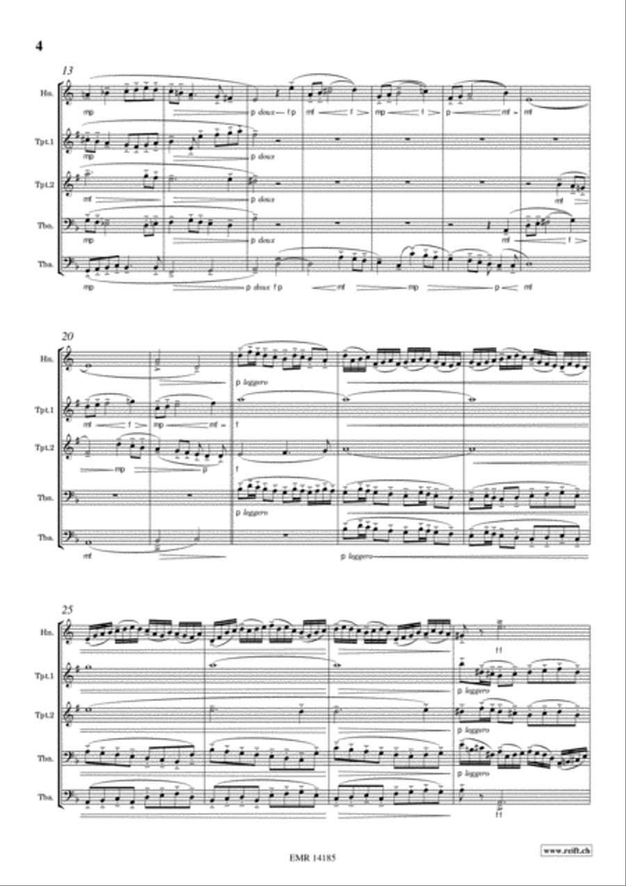 Suite Gothique Brass Quintet scores gallery preview page 4
