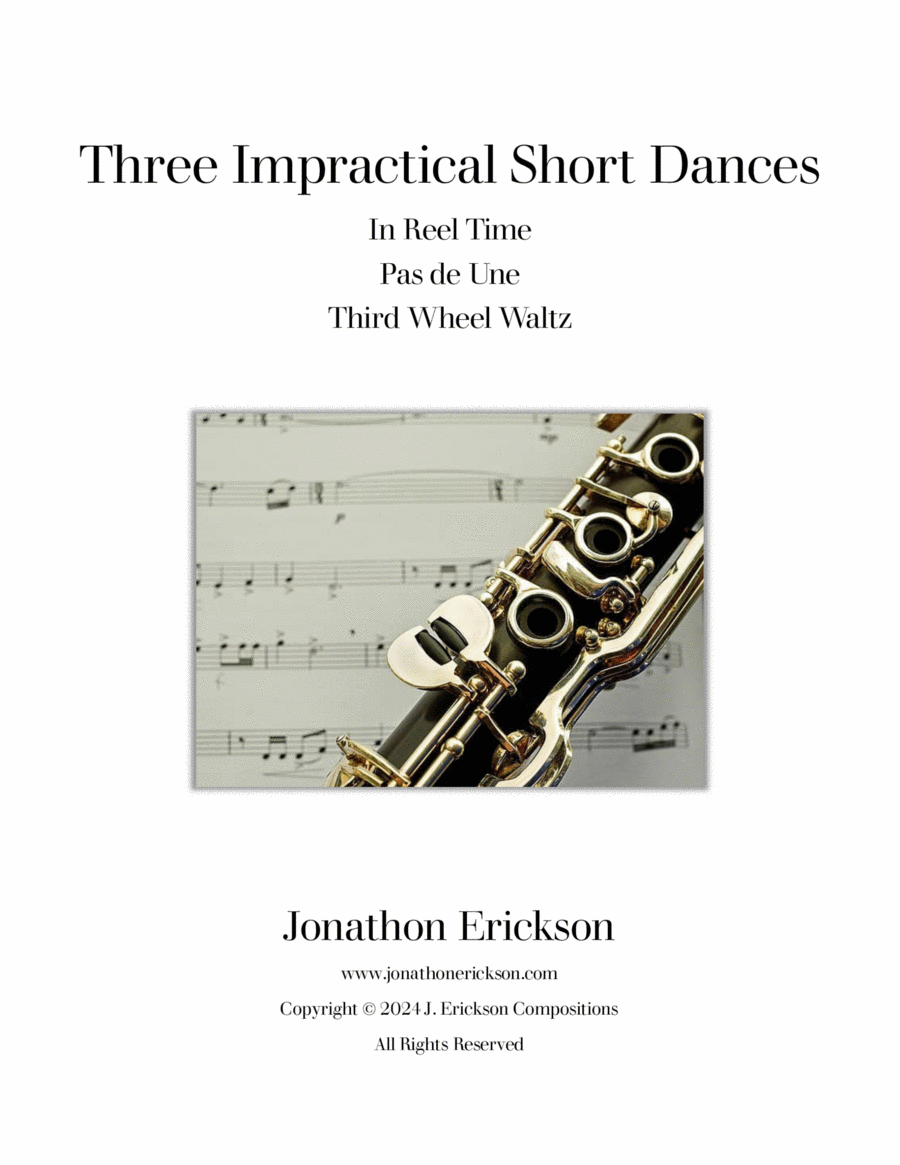 Three Impractical Short Dances B-Flat Clarinet scores gallery preview page 1