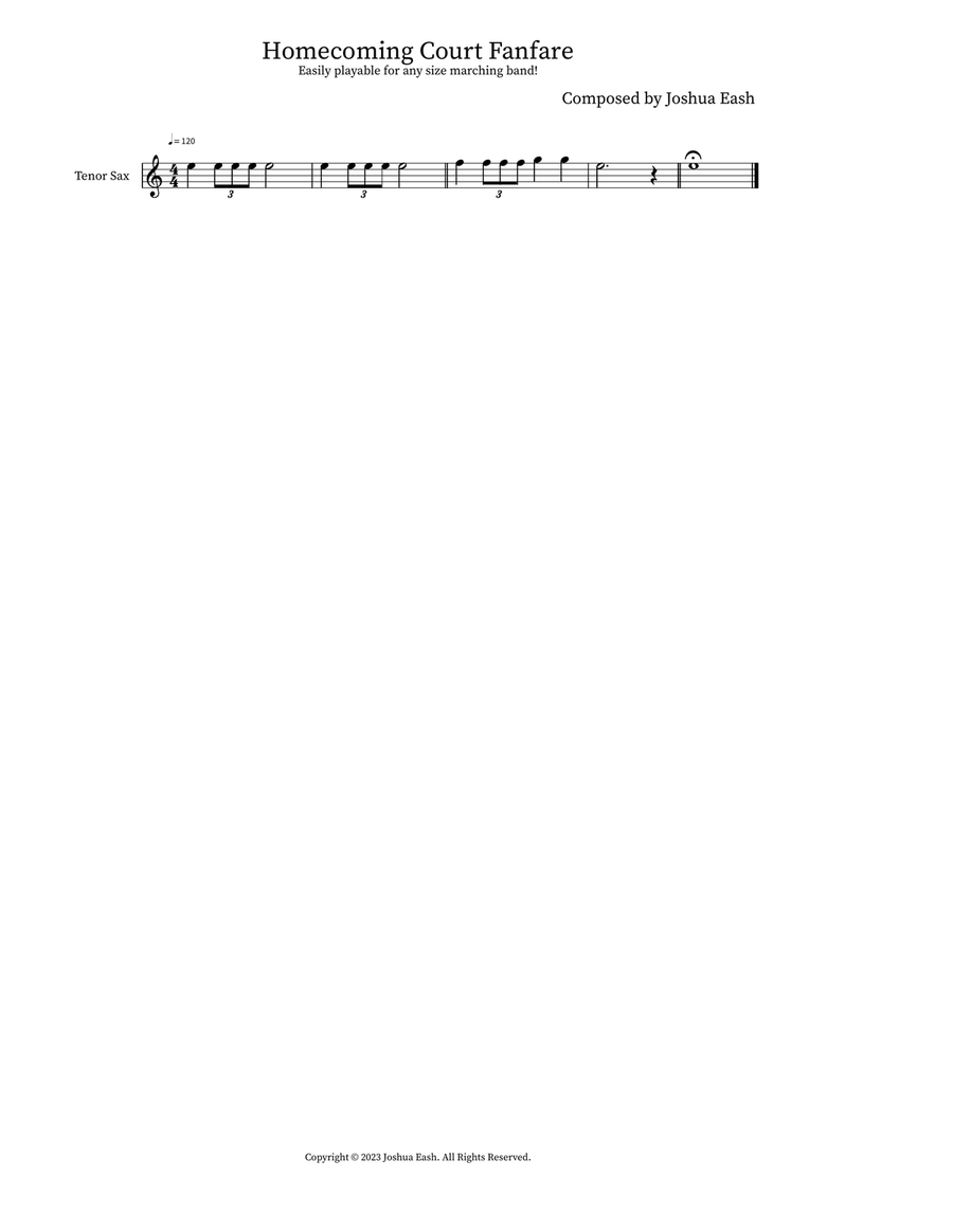 Homecoming Court Fanfare Marching Band - Digital Sheet Music page 6