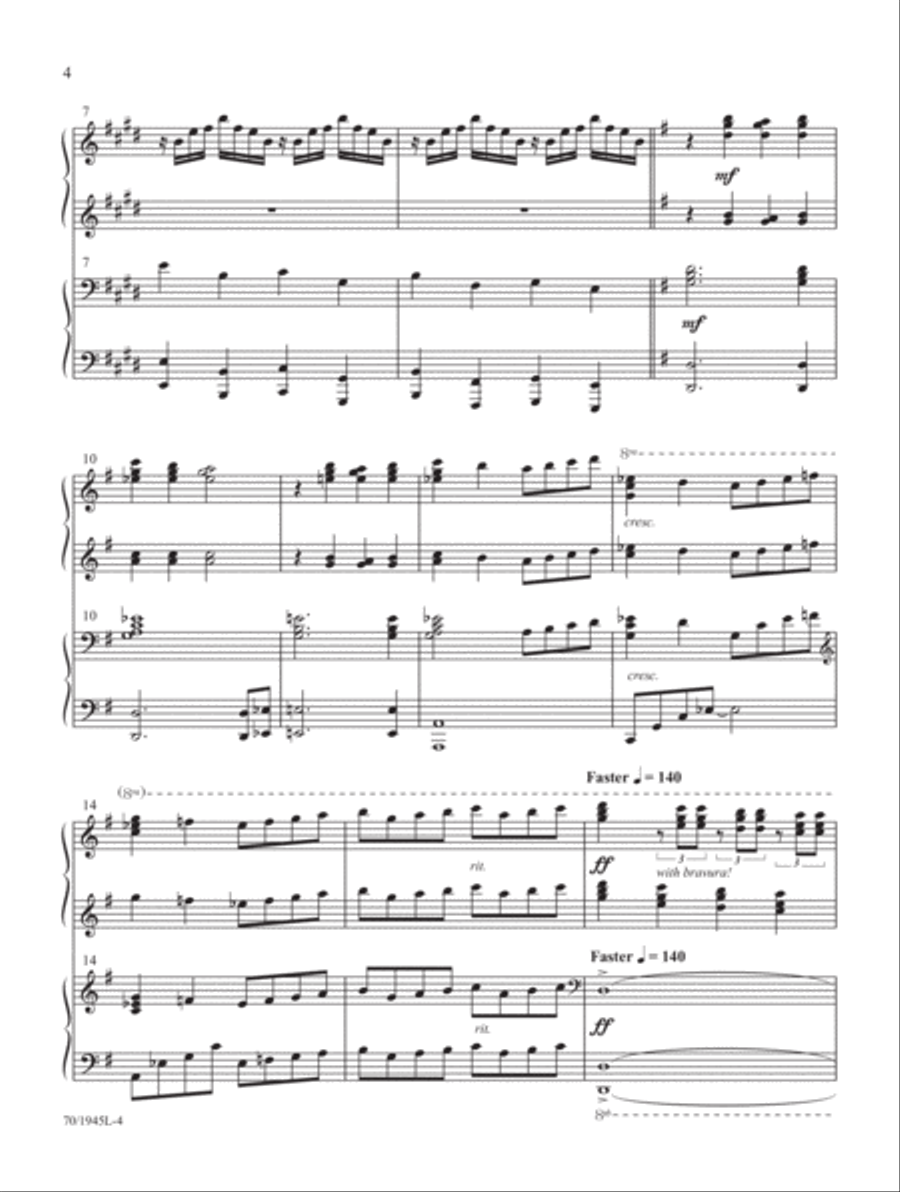 Come, Christians, Join to Play! Piano Duet scores gallery preview page 4