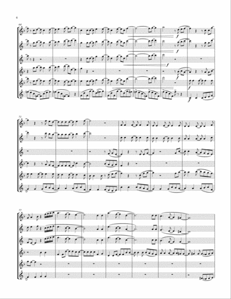 Let It Go (from Frozen) Saxophone Quintet scores gallery preview page 4