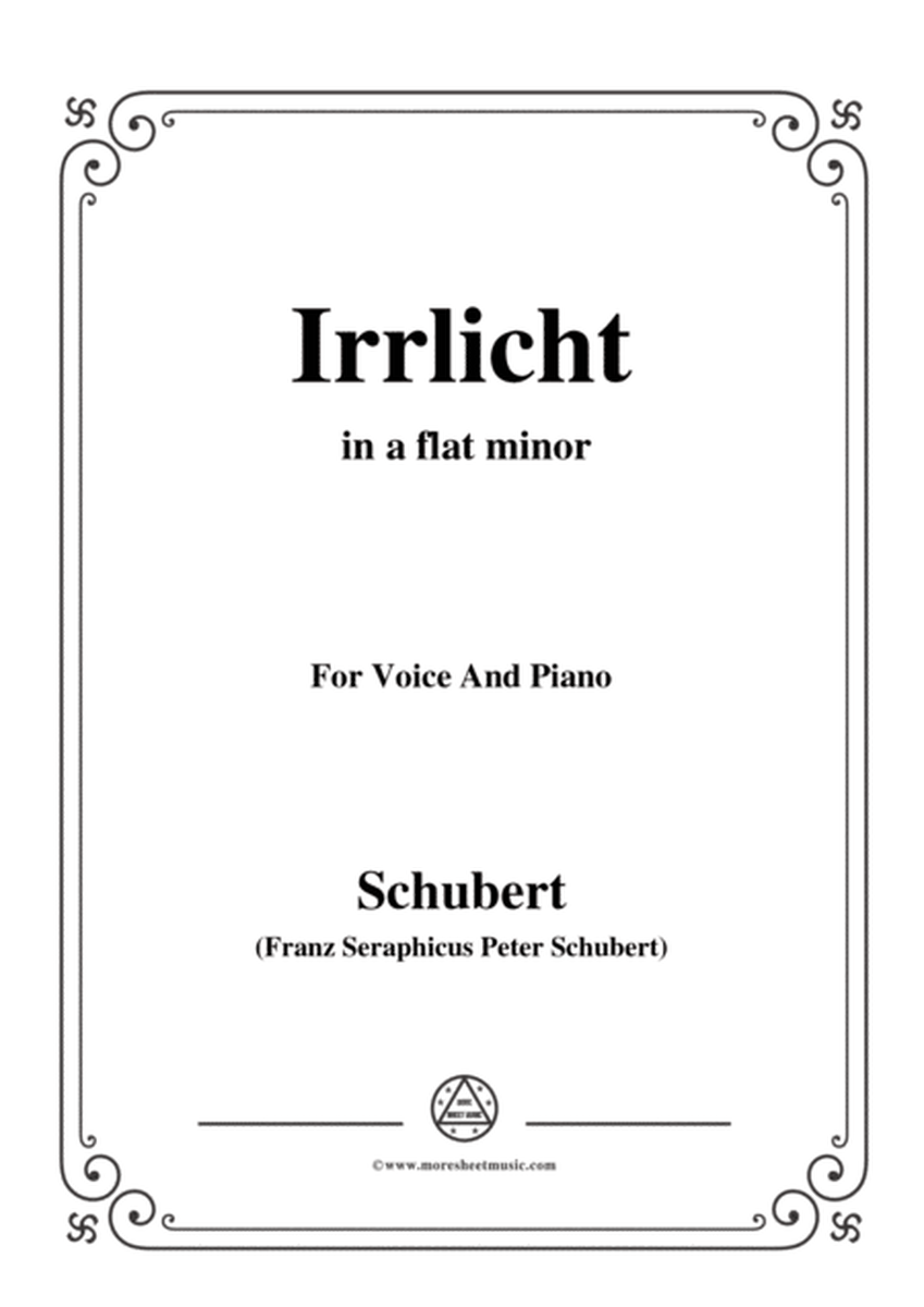 Schubert-Irrlicht,from 'Winterreise',Op.89(D.911) No.9,in a flat minor,for Voice&Piano image number null