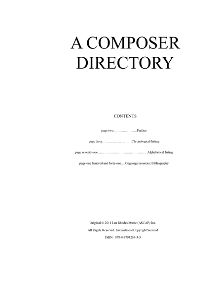 Composer Directory