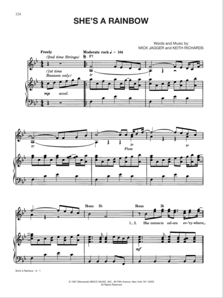 Rolling Stones -- Sheet Music Anthology Piano, Vocal, Guitar scores gallery preview page 6