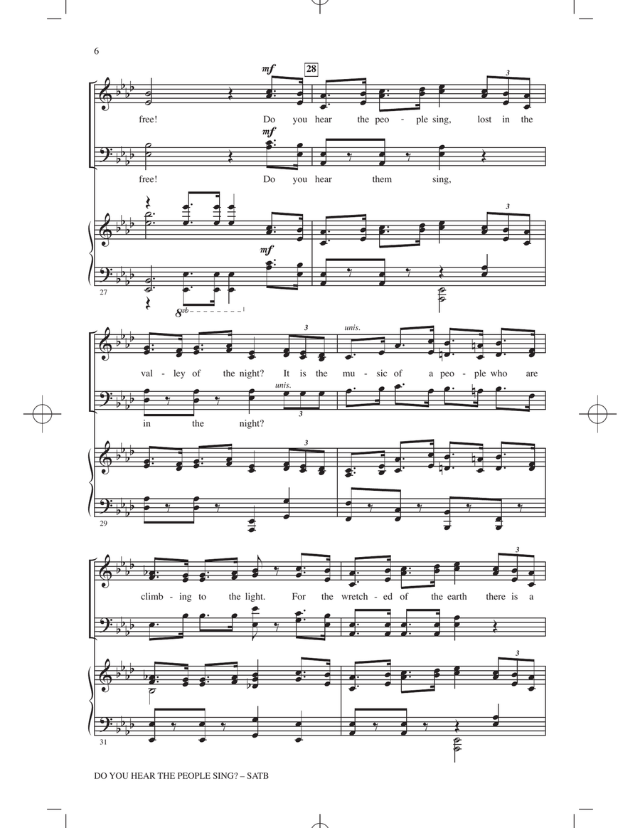 Do You Hear The People Sing? (from Les Misérables) (arr. John Leavitt) 4-Part scores gallery preview page 5