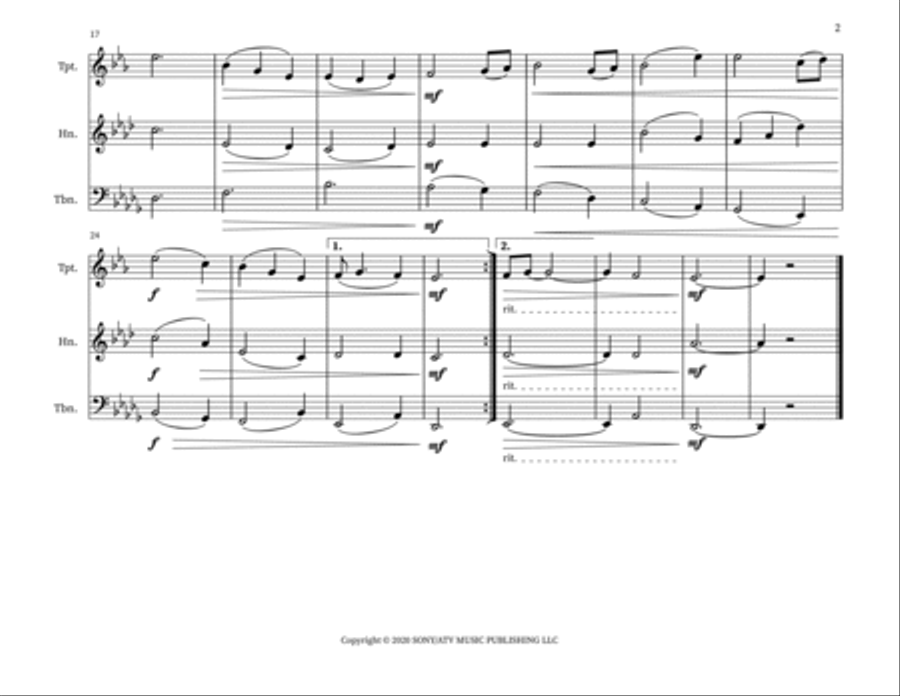 Hen Wlad Fy Nhadau Small Ensemble scores gallery preview page 2