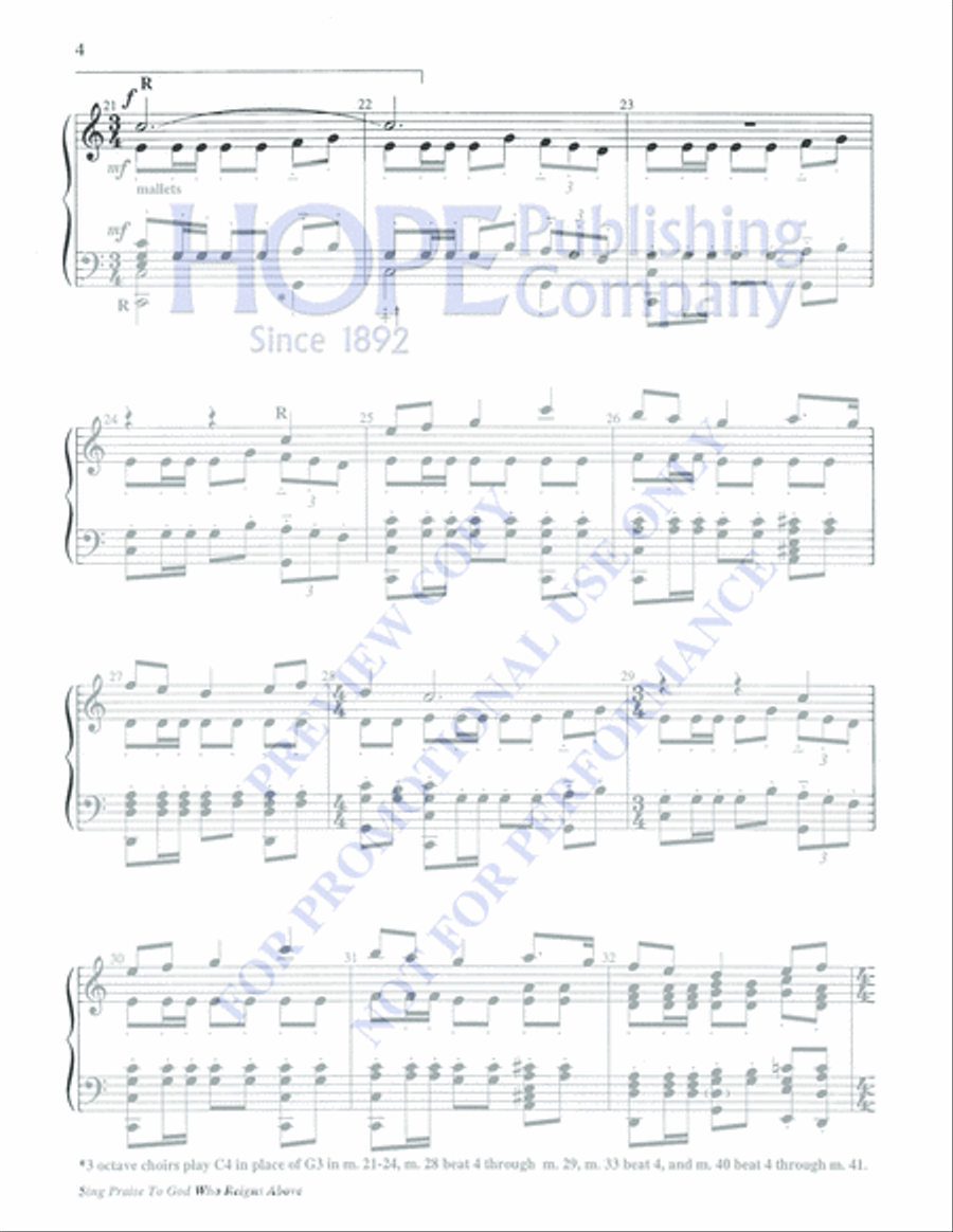 Sing Praise to God 5-Octaves scores gallery preview page 4