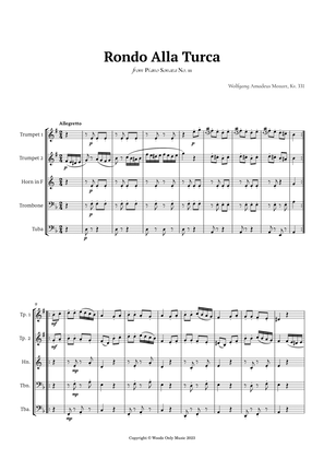 Book cover for Rondo Alla Turca by Mozart for Brass Quintet