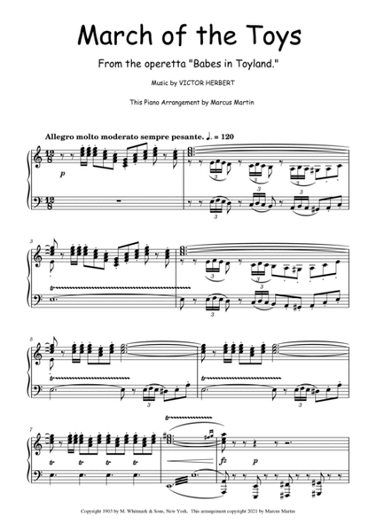 March of the Toys for Piano solo by Victor Herbert image number null