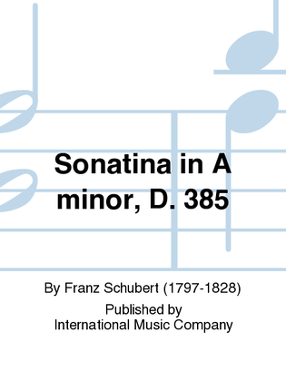 Book cover for Sonatina In A Minor, D. 385