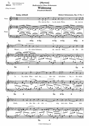 Widmung, Op. 25 No. 1 (G-flat Major)