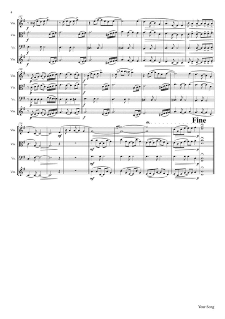 Your Song String Trio scores gallery preview page 4