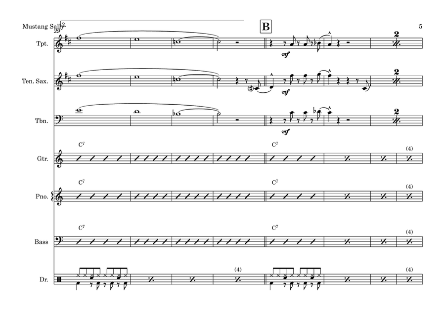 Mustang Sally Mustang Sally Small Ensemble scores gallery preview page 5