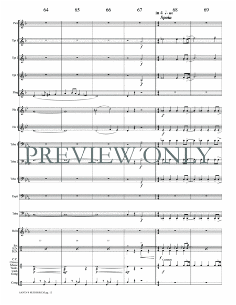 Santa's Sleigh Ride Small Ensemble scores gallery preview page 14