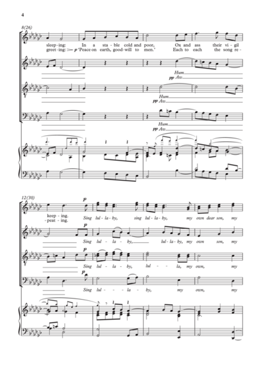Mary's Lullaby 4-Part scores gallery preview page 3