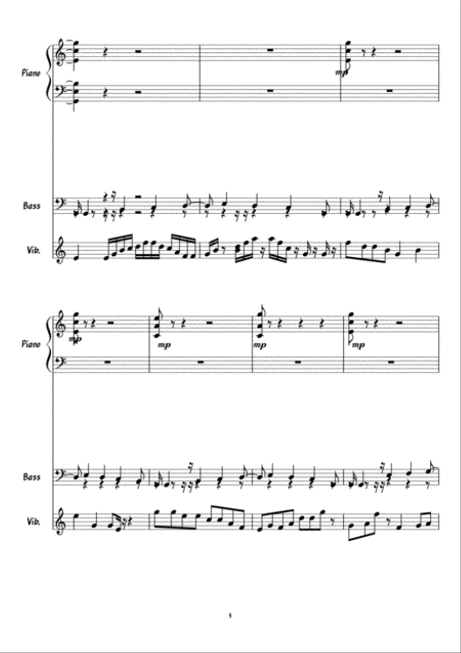 Jazz happy - Music Without Drums Small Ensemble scores gallery preview page 5