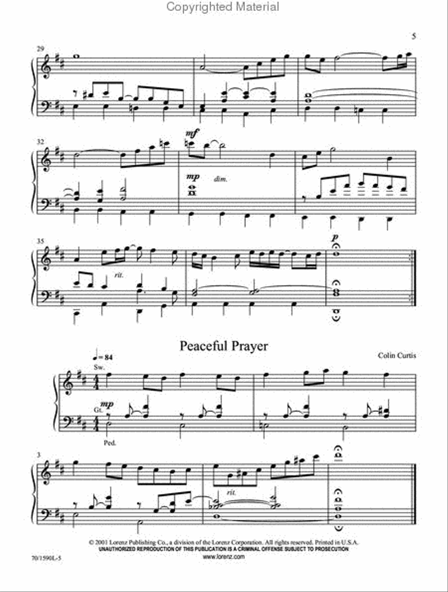 Easy Standard Wedding Music for Organ Organ Solo scores gallery preview page 4