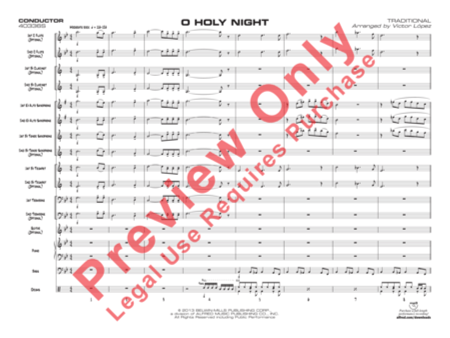 O Holy Night Jazz Ensemble scores gallery preview page 2