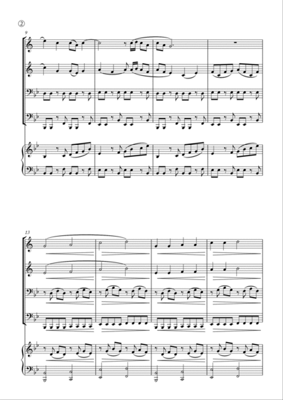 My Girl Brass Quartet scores gallery preview page 2