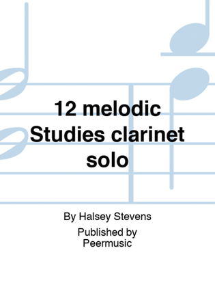 Book cover for 12 melodic Studies clarinet solo