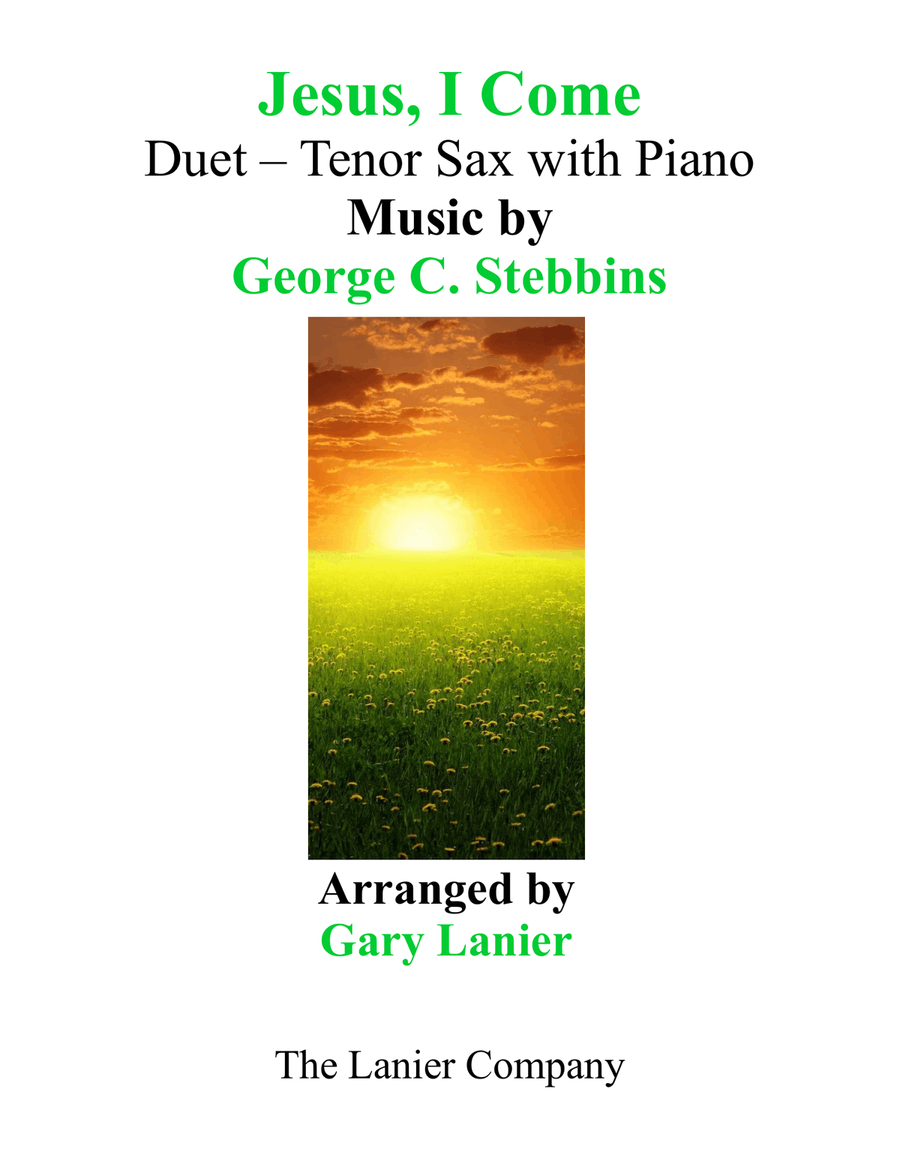 JESUS, I COME (Duet – Tenor Sax & Piano with Parts) Woodwind Duet scores gallery preview page 1