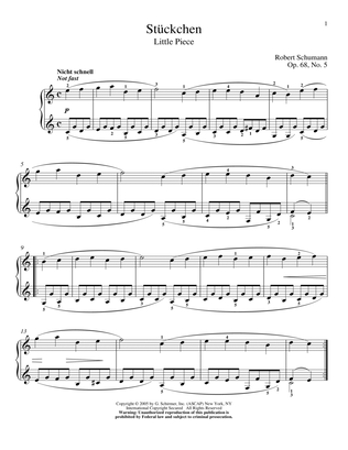 Little Piece, Op. 68, No. 5