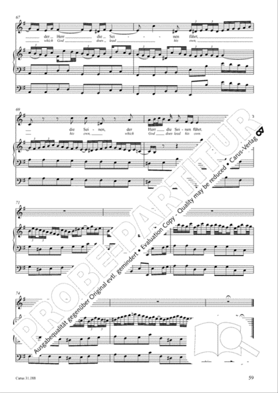 I have placed all my confidence (Ich habe meine Zuversicht) 4-Part scores gallery preview page 60