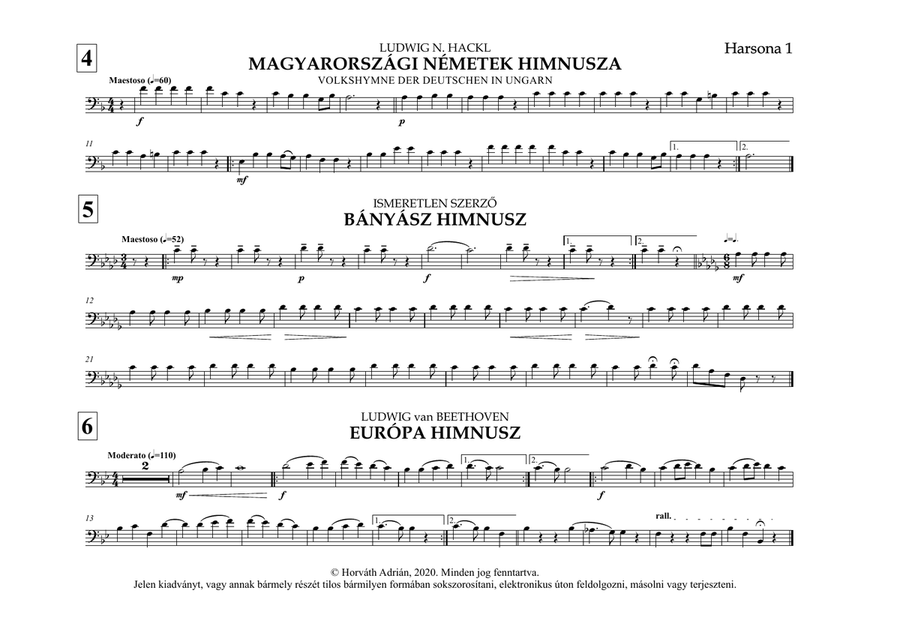 Indulókönyv 2020 - 32 Harsona 1 Concert Band scores gallery preview page 6