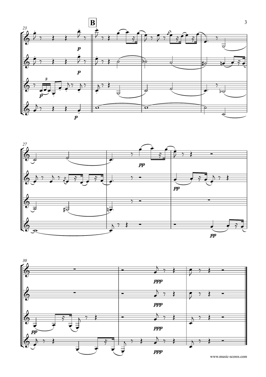 The Toreador Song from Carmen - 3 Clarinets and Bass Clarinet Bass Clarinet scores gallery preview page 3