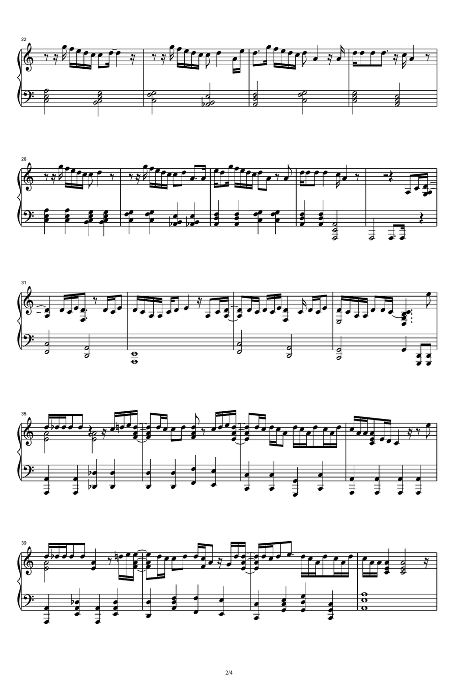 Movement Piano Solo scores gallery preview page 2