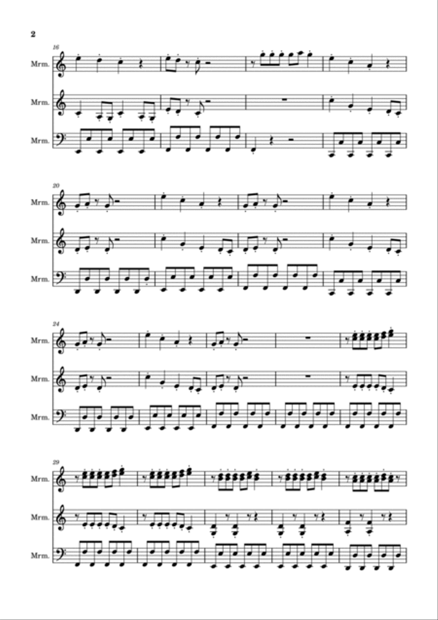 Groovin on the Marimba - Sheet Music Concert Band scores gallery preview page 2