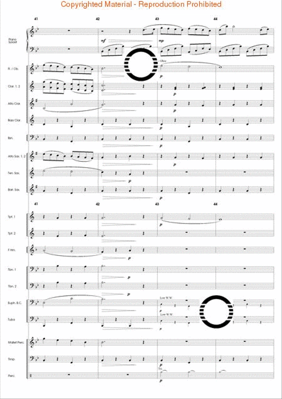 Classical Suite for Piano and Concert Band Concert Band scores gallery preview page 18
