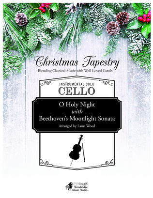 Book cover for O Holy Night with Beethoven's Moonlight Sonata for Cello and Piano