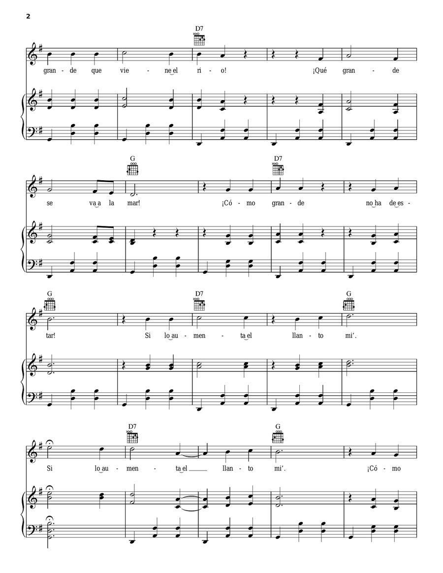 Rio, Rio Rio, Rio Piano, Vocal, Guitar scores gallery preview page 2