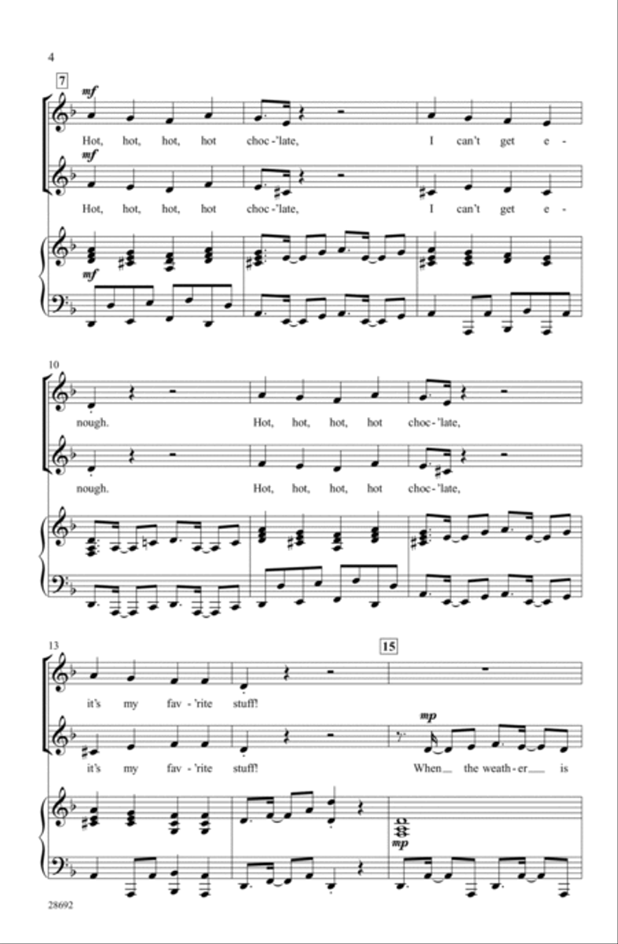 Hot Chocolate! 2-Part scores gallery preview page 2