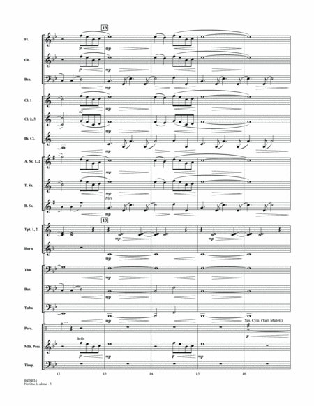 No One Is Alone - Conductor Score (Full Score)