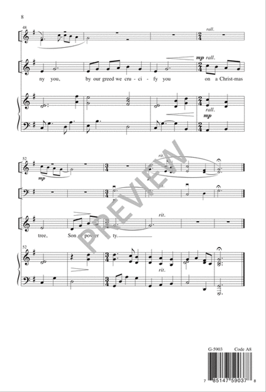 Child of Joy and Peace 4-Part scores gallery preview page 8