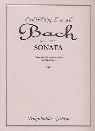 Book cover for Sonata for Trombone Alone