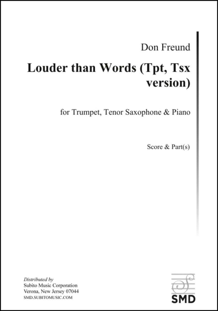 Louder than Words (Tpt, Tsx version) Tenor Saxophone scores gallery preview page 1