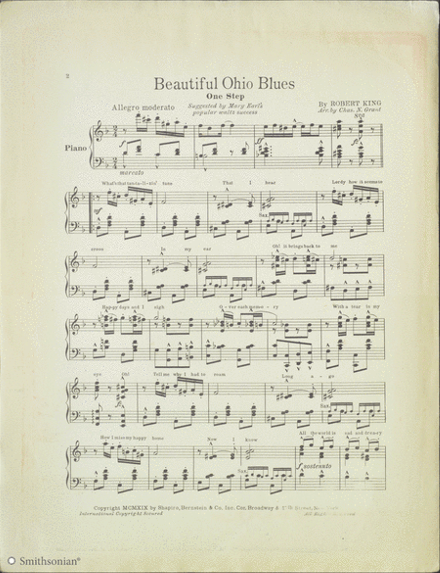 Beautiful Ohio Blues Beautiful Ohio Blues Piano Solo scores gallery preview page 2