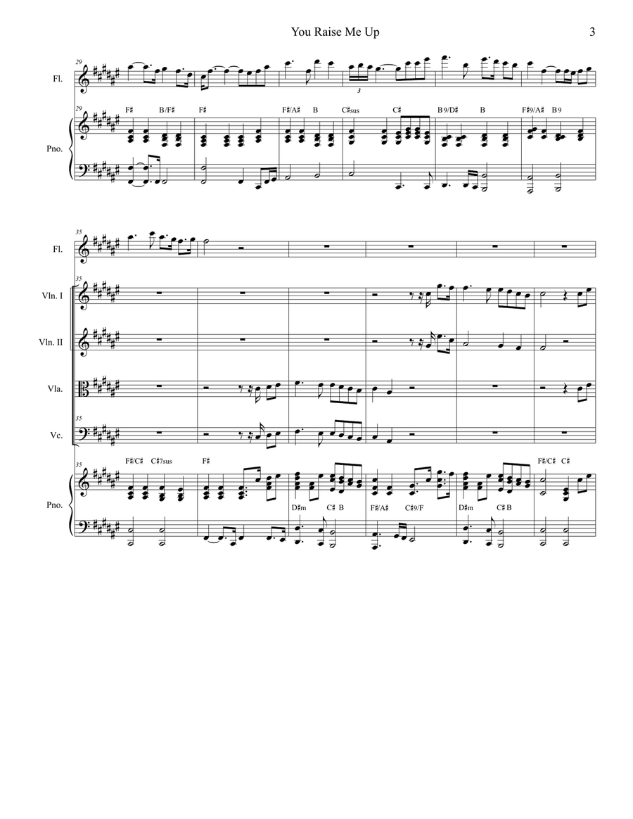 You Raise Me Up You Raise Me Up String Quartet scores gallery preview page 3
