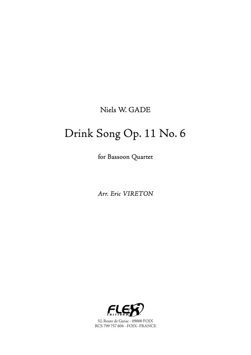 Drink Song Op. 11 No. 6 image number null