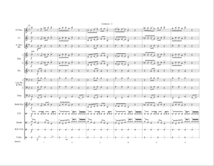 Think (from The Blues Brothers) Marching Band scores gallery preview page 3